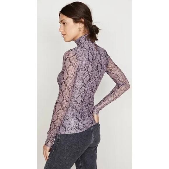 Cinq à Sept Python Turtleneck Small - Picture 3 of 15